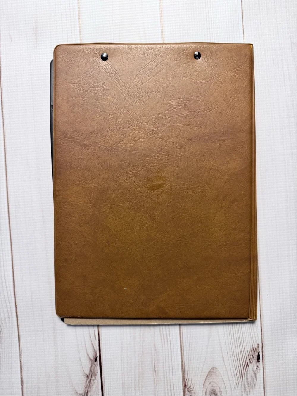Vintage Embossed Mallard Duck Faux Leather Folding Clipboard Portfolio Padfolio